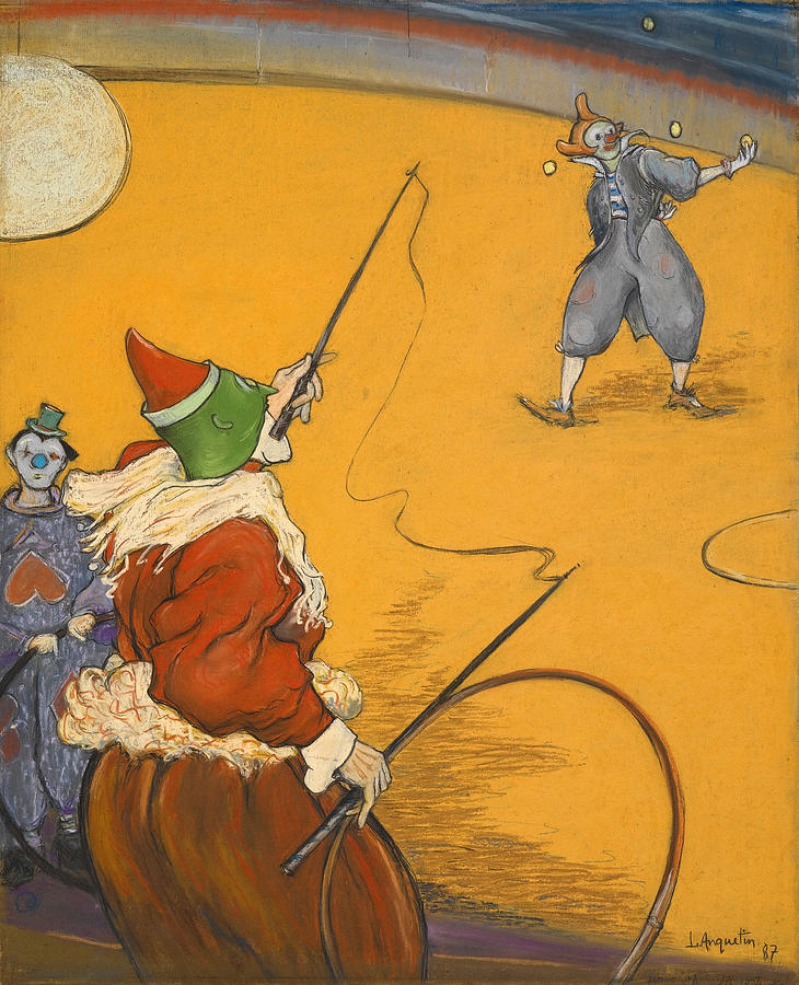 At the Circus Drawing by Louis Anquetin