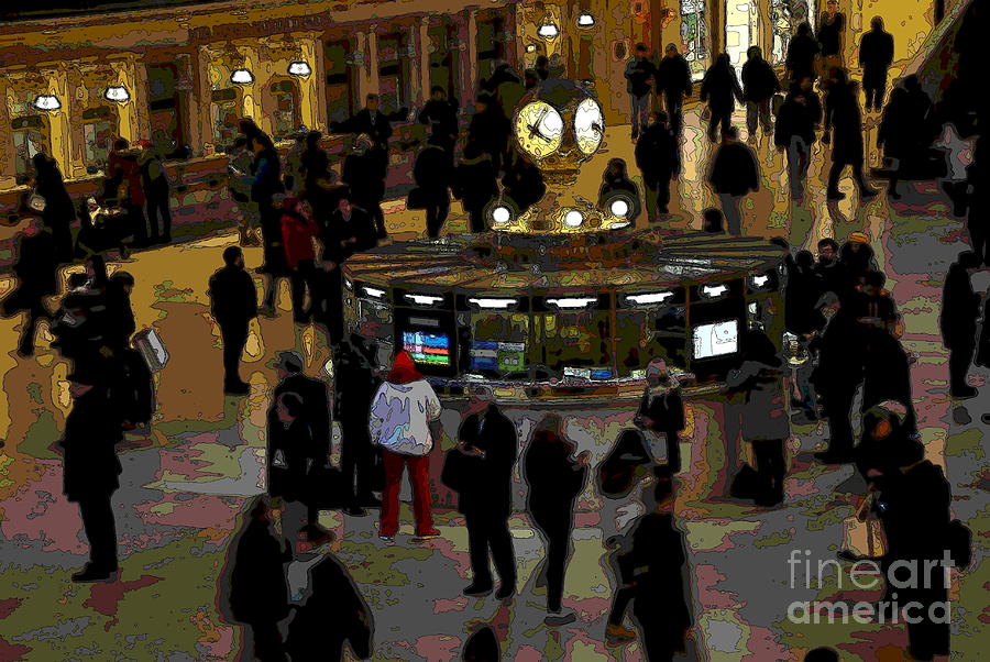 Abstract - At the Clock of Grand Central Photograph by Jacqueline M Lewis