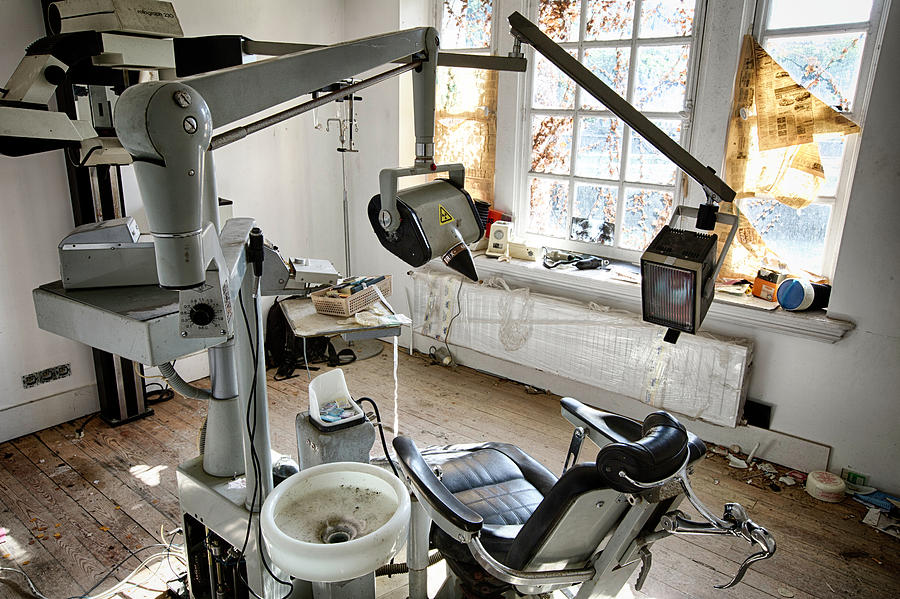Vintage Photograph - At the dentist - abandoned buildings by Dirk Ercken
