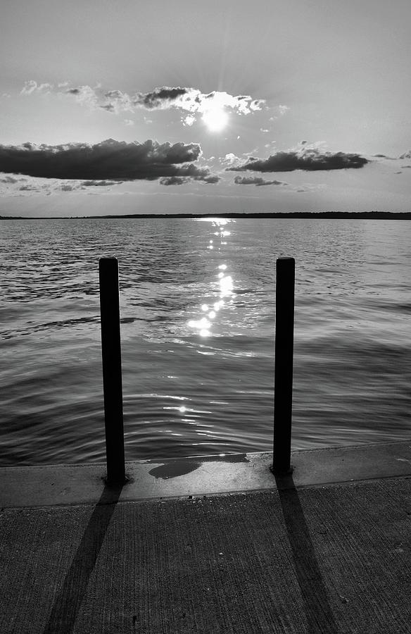 At The Dock BW  Photograph by Lyle Crump