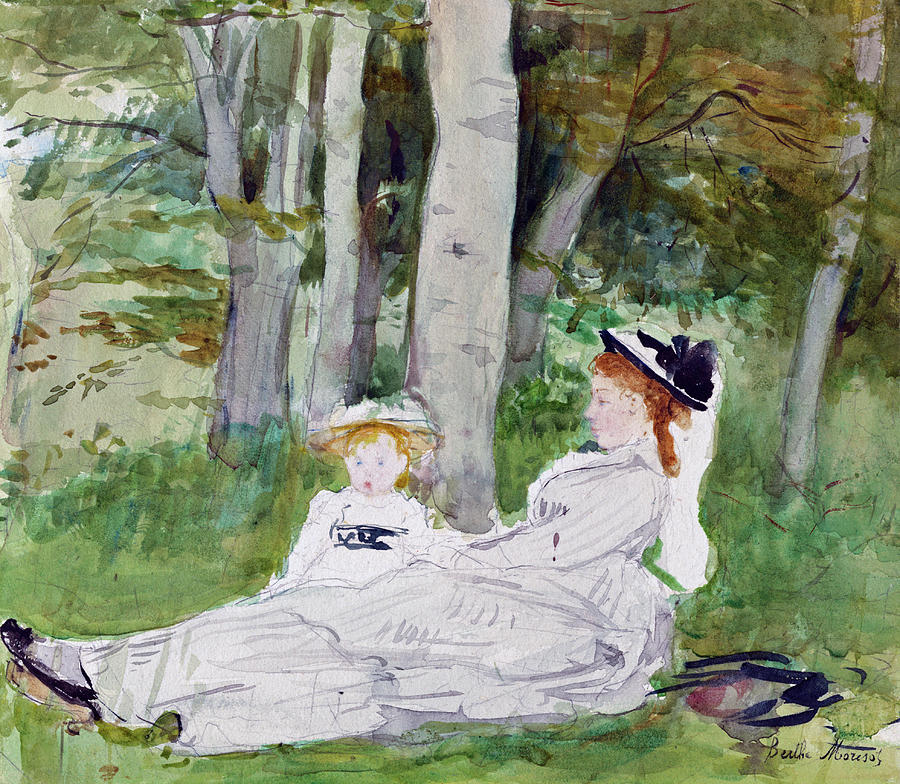 At the Edge of the Forest  Painting by Berthe Morisot