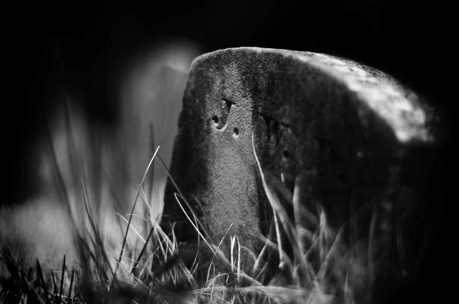 Gravestone Photograph - At the End of the Day by Rebecca Sherman