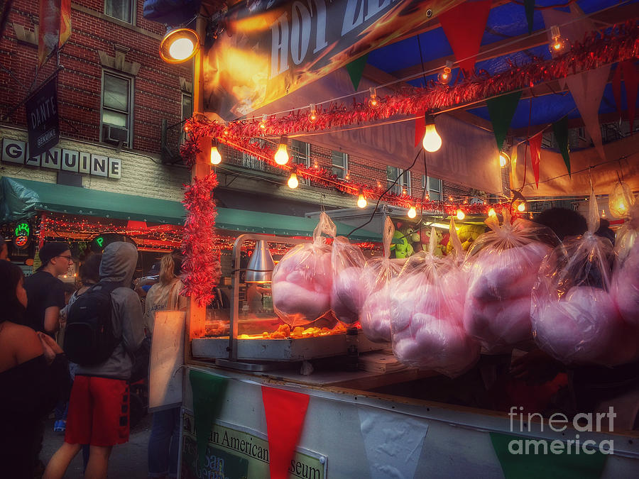 At the Feast of San Gennaro - Cotton Candy Photograph by Miriam Danar