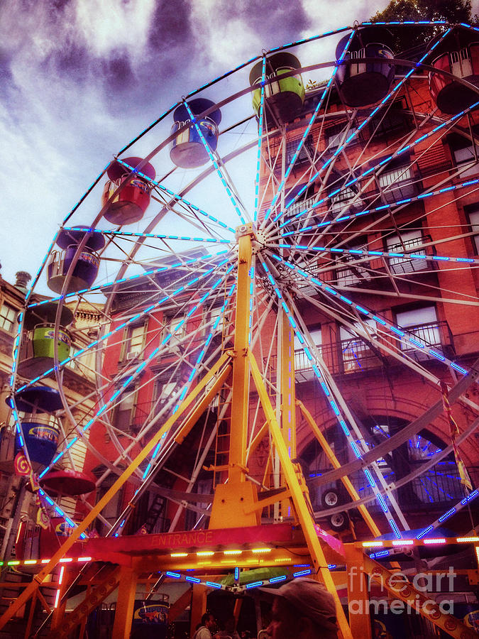 At the Feast of San Gennaro - Ferris Wheel Photograph by Miriam Danar