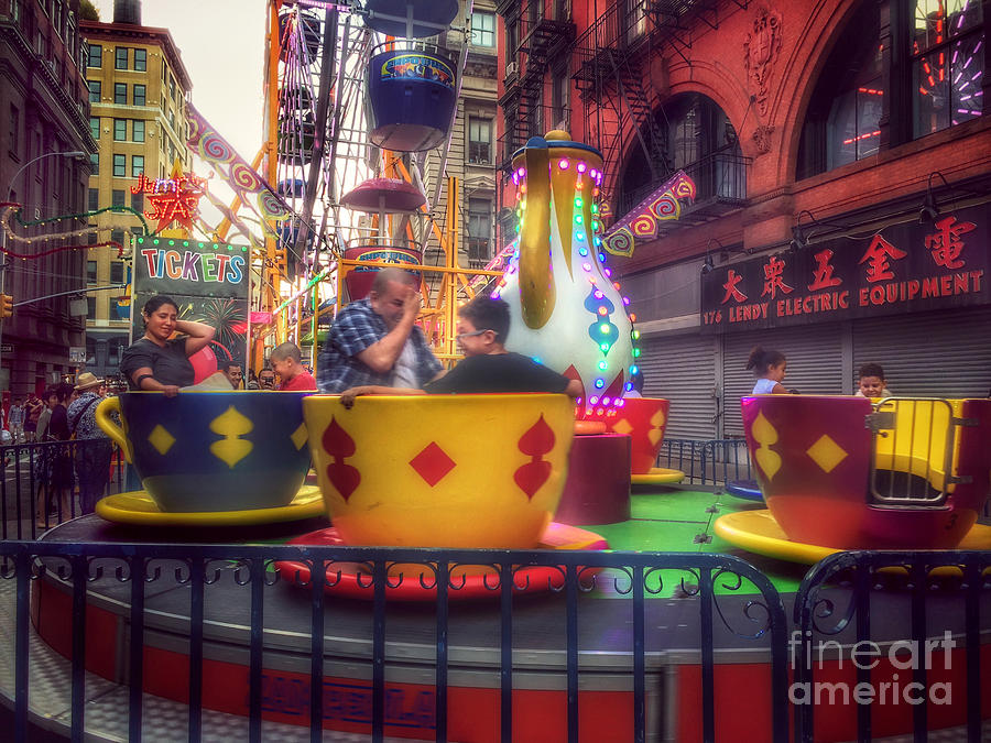 At the Feast of San Gennaro - Teacups A-Whirl Photograph by Miriam Danar