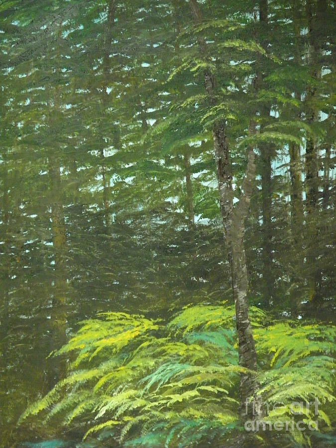 Tree Painting - At the Forests Edge by Rhonda Myers