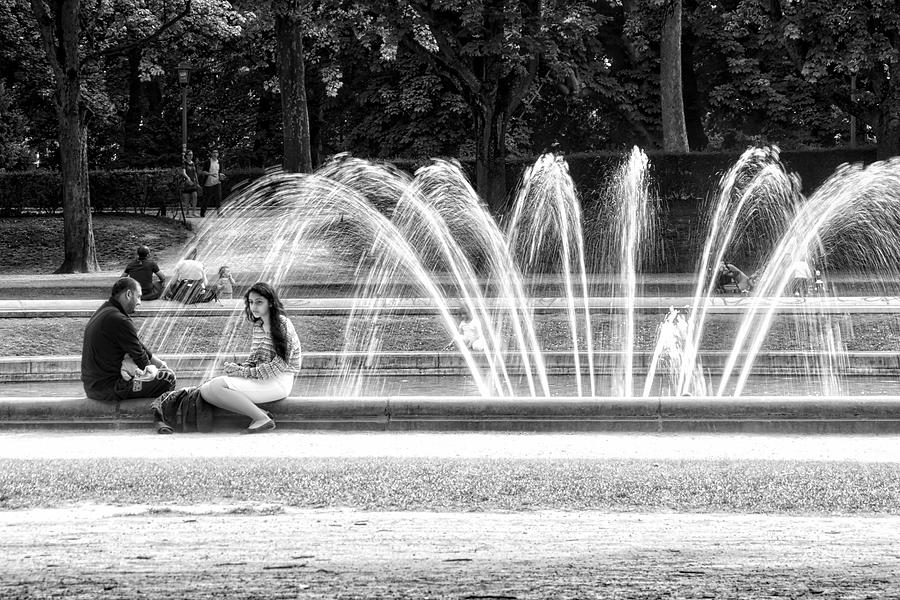 At the Fountain Photograph by Ingrid Dendievel