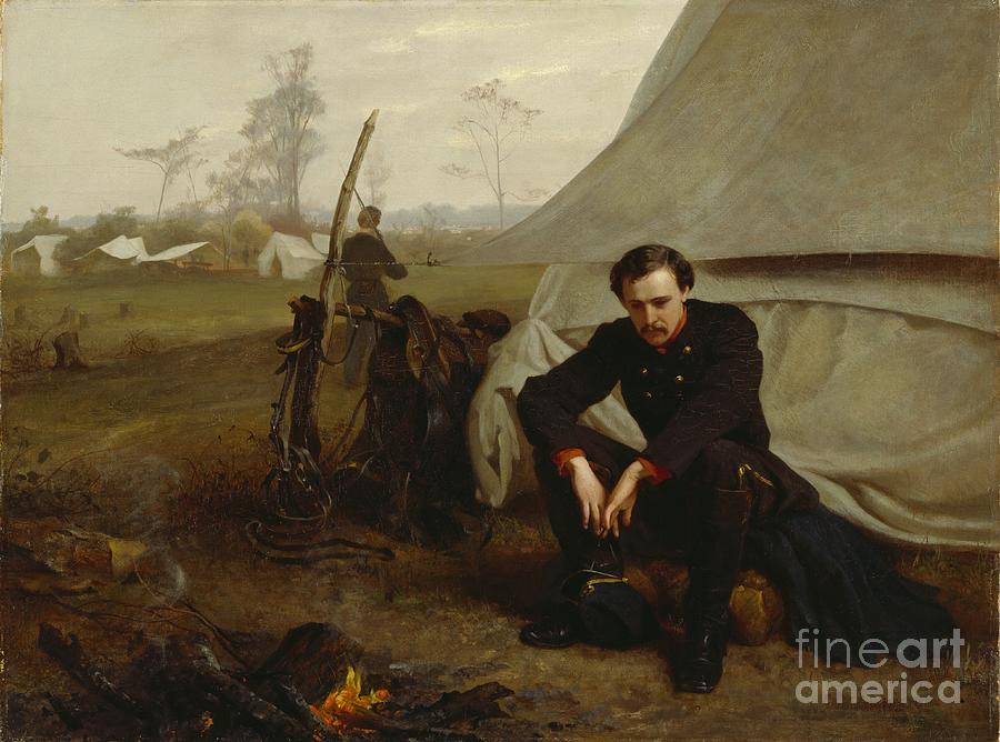 At the Front Painting by George Cochran Lambdin