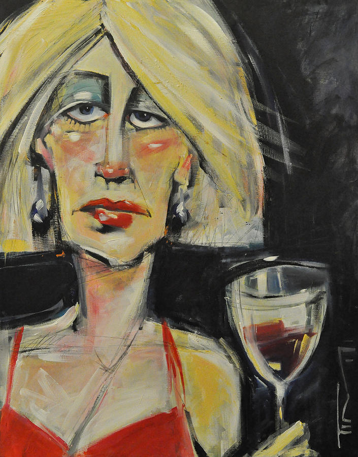 Wine Painting - At The Gala - Reprise by Tim Nyberg