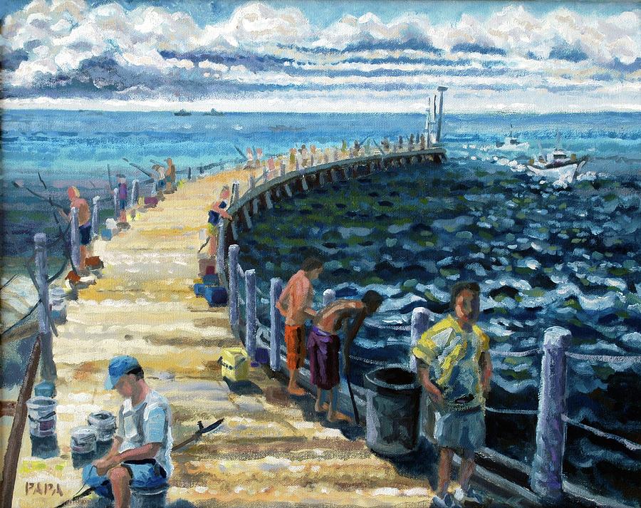 Boat Painting - At the Inlet 2005 by Ralph Papa