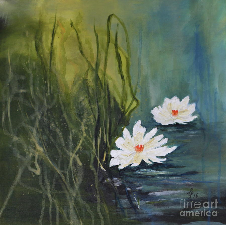 At The Lily Pond Painting by Christiane Schulze Art And Photography