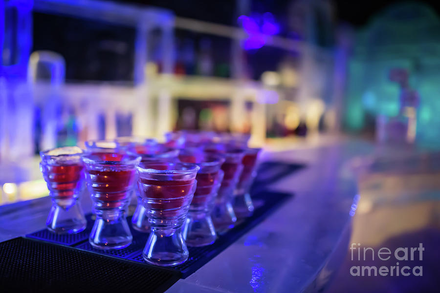 Drinks Photograph - At the Magic Ice Bar by Eva Lechner