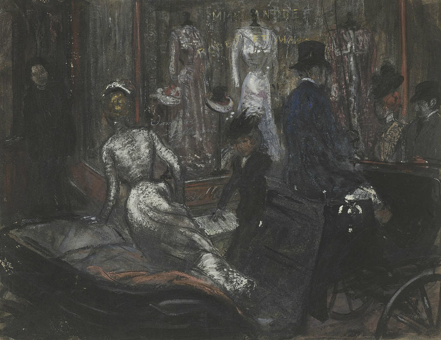 At the Milliners Pastel by William Glackens