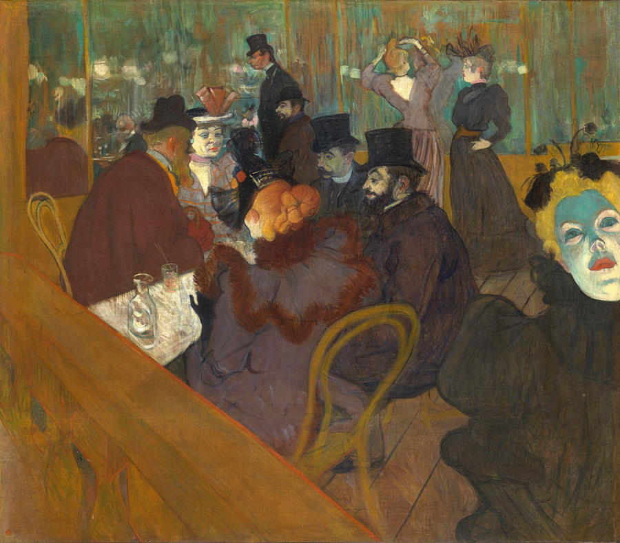At The Moulin Rouge 1892 95 Painting by Henri De Toulouse Lautrec ...