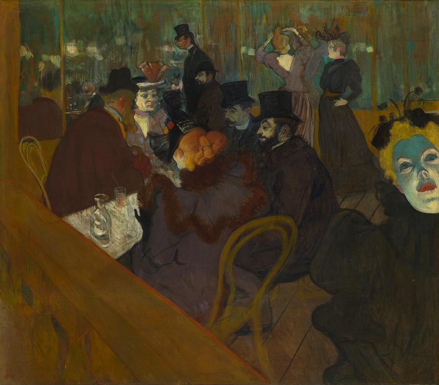 Henri De Toulouse Lautrec Painting - At The Moulin Rouge #3 by Henri De Toulouse-Lautrec