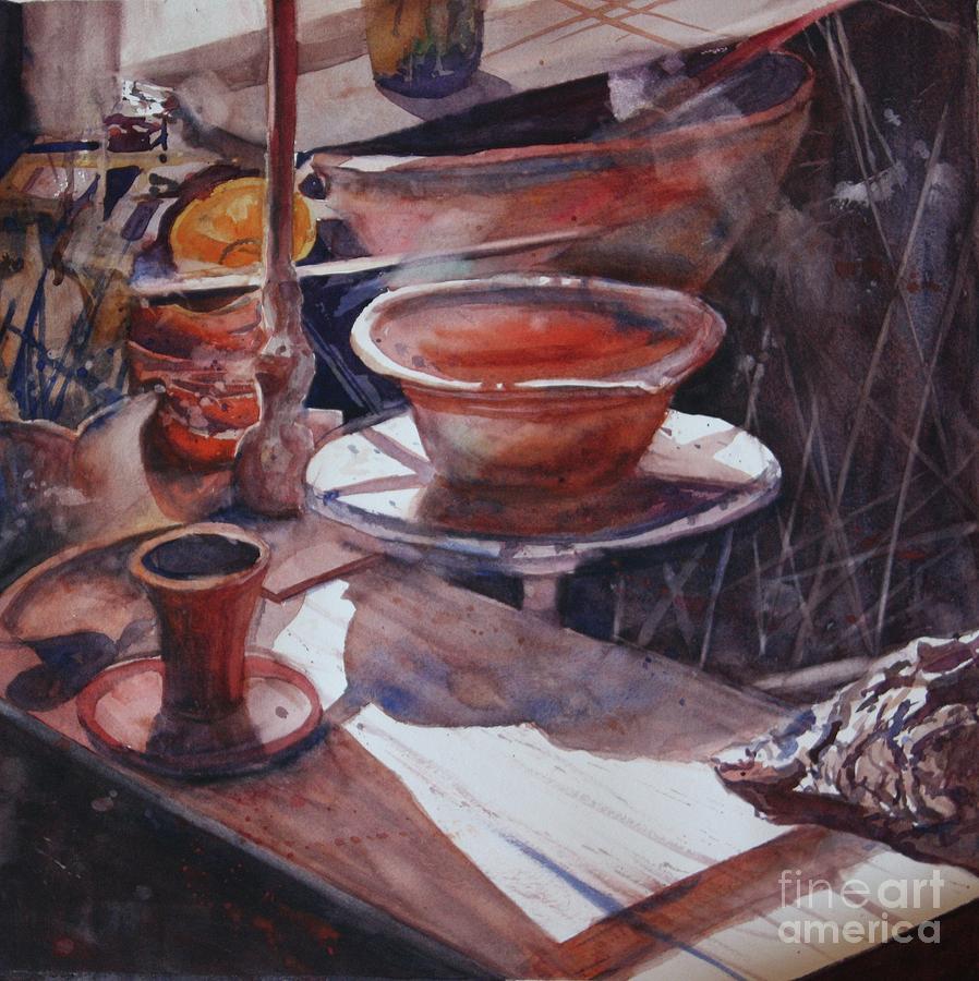 Still Life Painting - At The Old Pottery by Dieter Wystemp