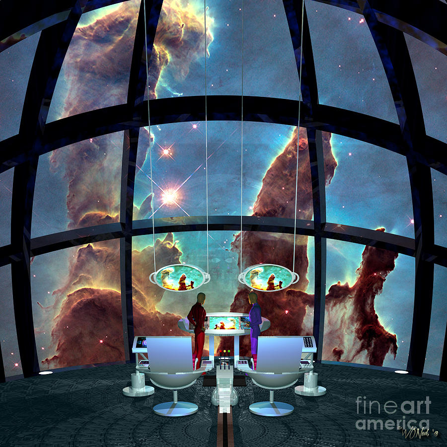 Science Fiction Digital Art - At The Pillars of Creation by Walter Neal
