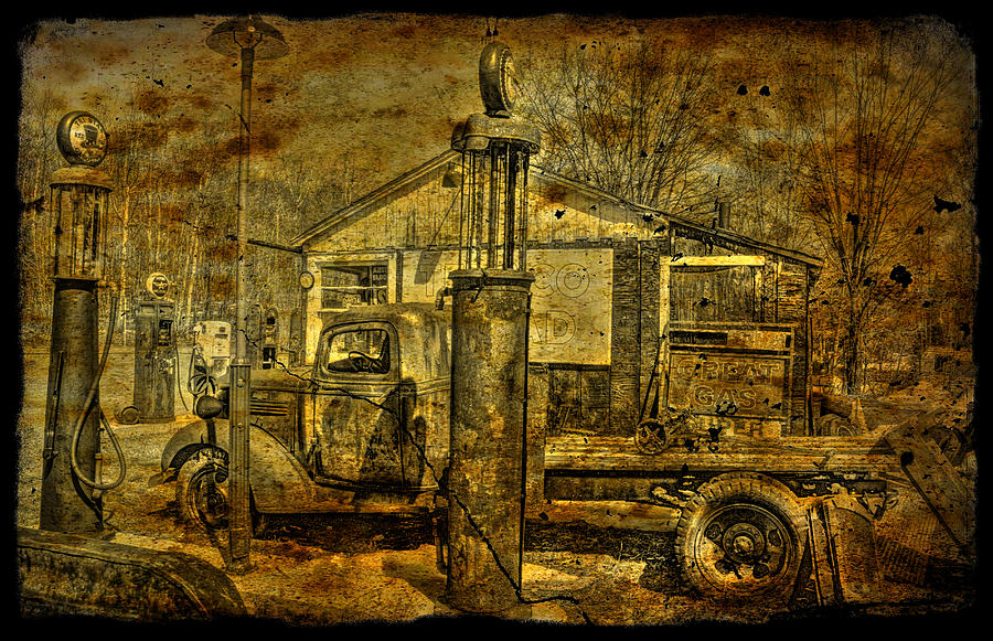 AT THE PUMPS No.7009A1 Photograph by Janice Adomeit