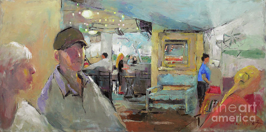 Portrait Painting - At the Restaurant by Becky Kim