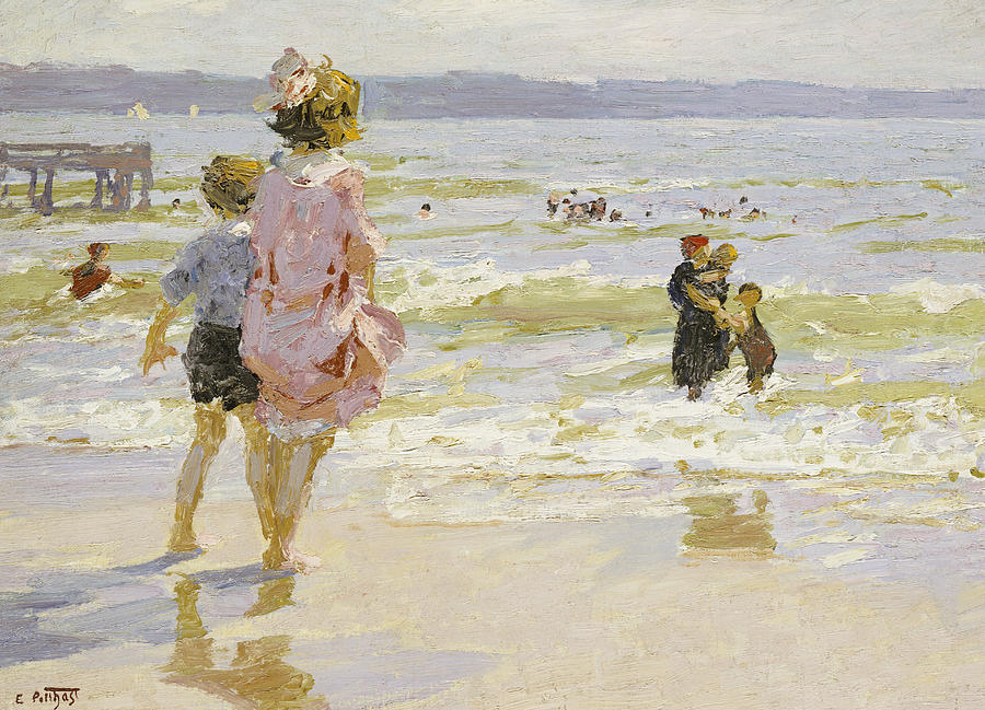 At the Seashore Painting by Edward Henry Potthast