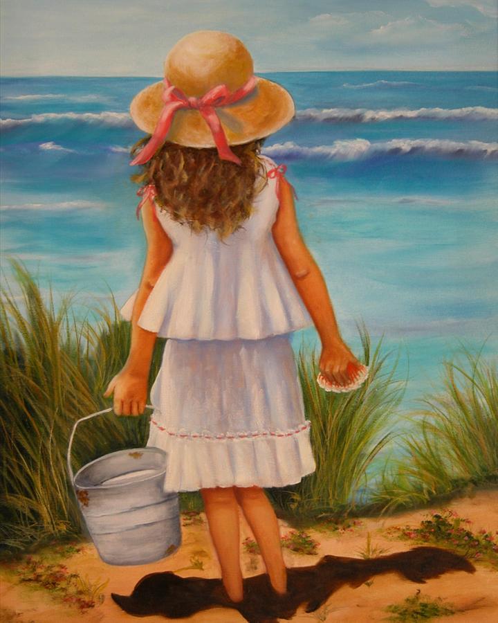 Beach Painting - At the Seashore by Joni McPherson