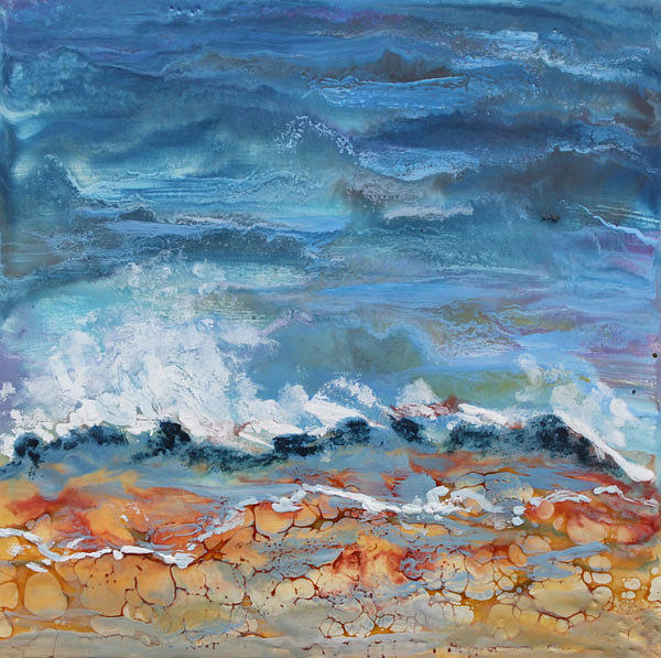 At The Shore Painting by Nancy Goldman