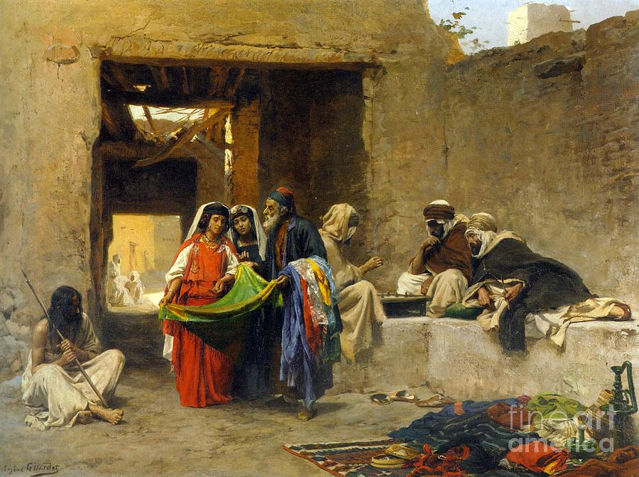 At the Souk Painting by Celestial Images