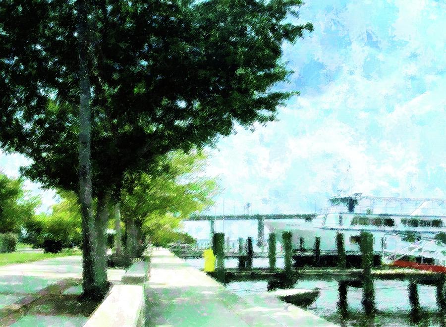At The Waterfront Mixed Media by Florene Welebny
