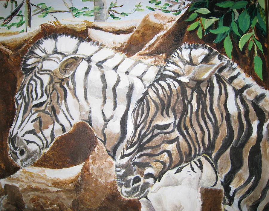 At the Zoo Painting by Julie Todd-Cundiff
