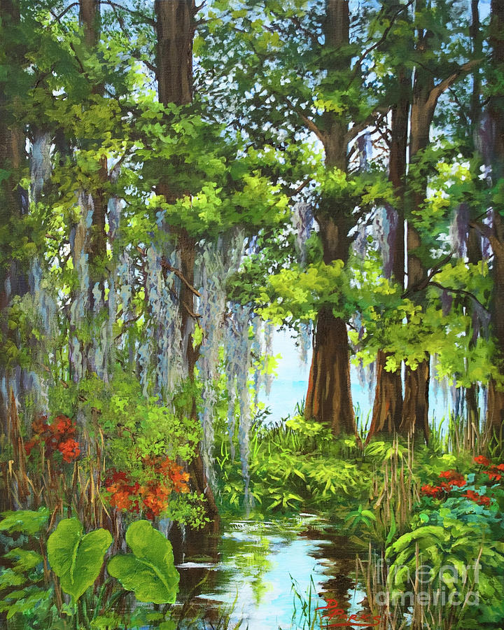 New Orleans Painting - Atchafalaya Swamp by Dianne Parks