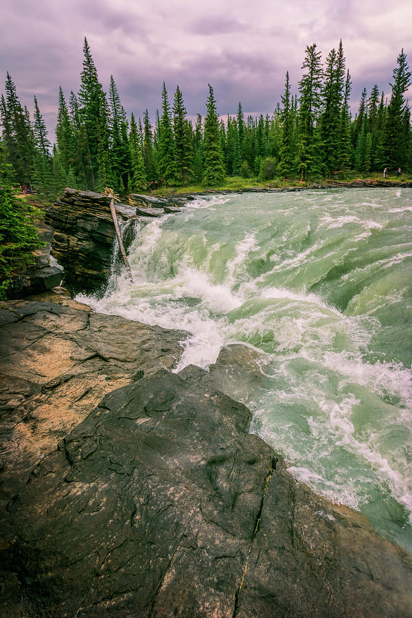 Waterfall Photograph - Athabasca Falls Jasper National Park  #2 by Joan Carroll