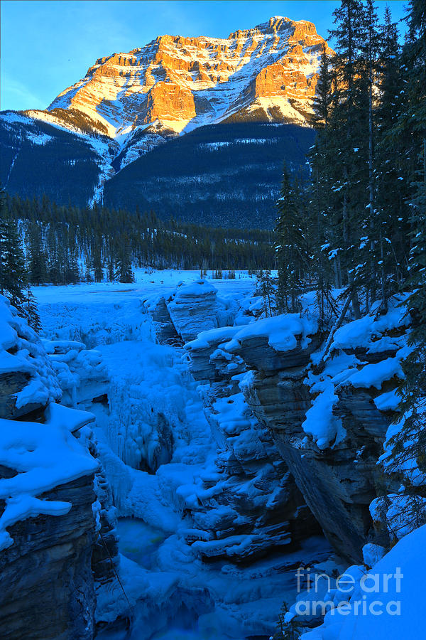 Athabasca Falls Sunset Photograph by Adam Jewell