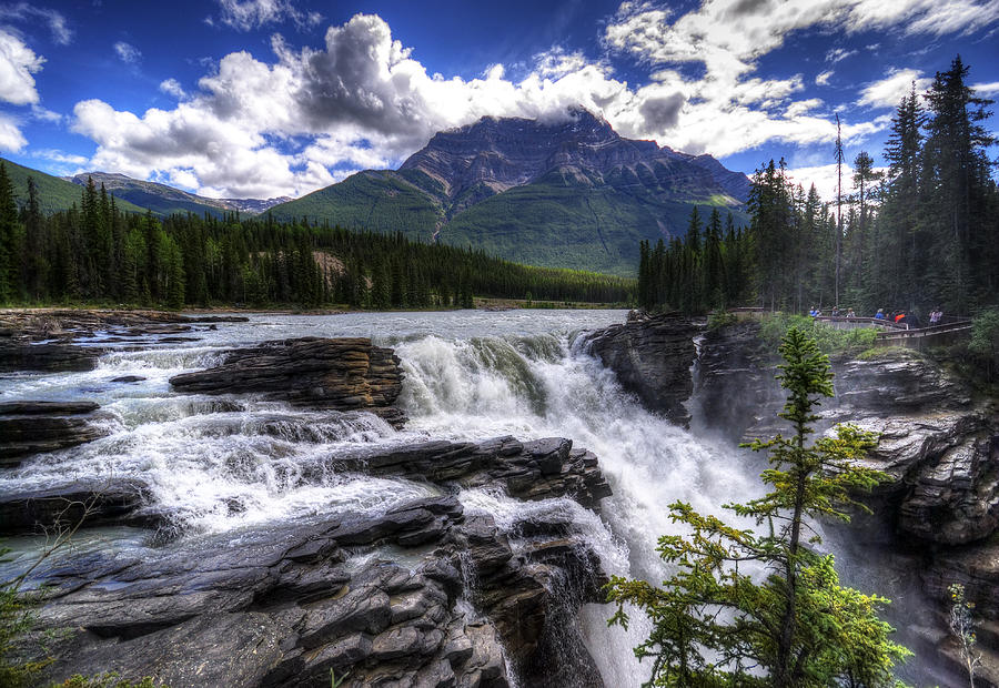 Athabasca Falls Photograph by Wayne Sherriff