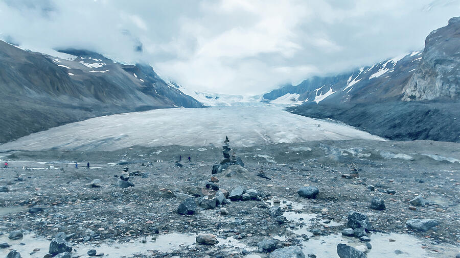 Jasper National Park Photograph - Athabasca Glacier Vanishing Act by Joan Carroll
