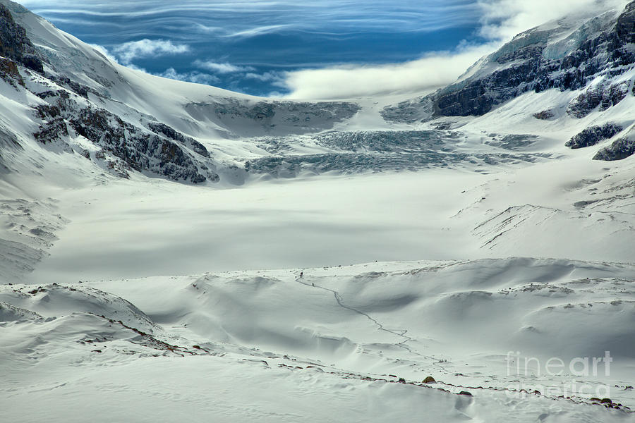 Athabasca Glacier Winter Blues Photograph by Adam Jewell