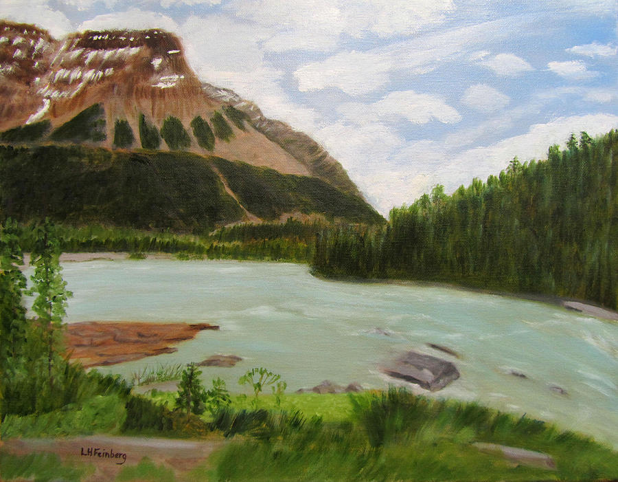 Athabasca River Painting by Linda Feinberg