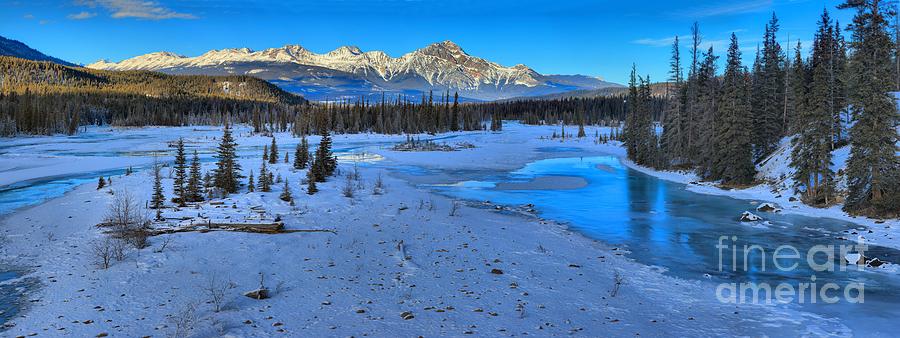 Athabasca River Winter Landscape Photograph by Adam Jewell