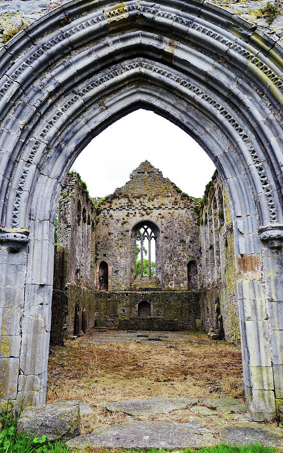 Athassel Priory Tipperary Ireland Medieval Ruins Decorative Arched Doorway into Great Hall Photograph by Shawn OBrien