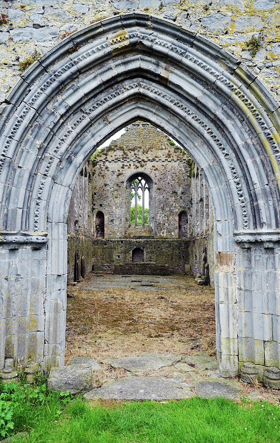 Athassel Priory Tipperary Ireland Medieval Ruins Layered Arched Doorway into Great Hall Photograph by Shawn OBrien