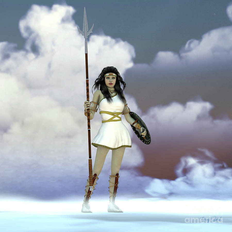 Athena Greek Goddess Digital Art by Corey Ford
