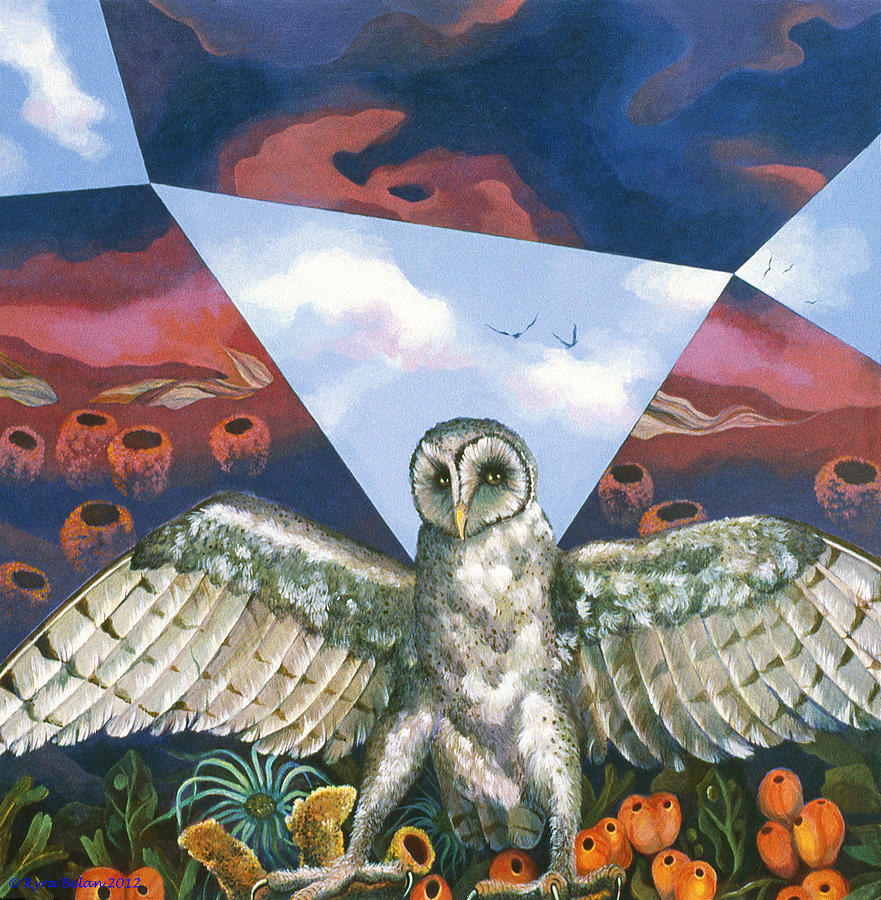 Athenas Owl Painting by Kyra Belan