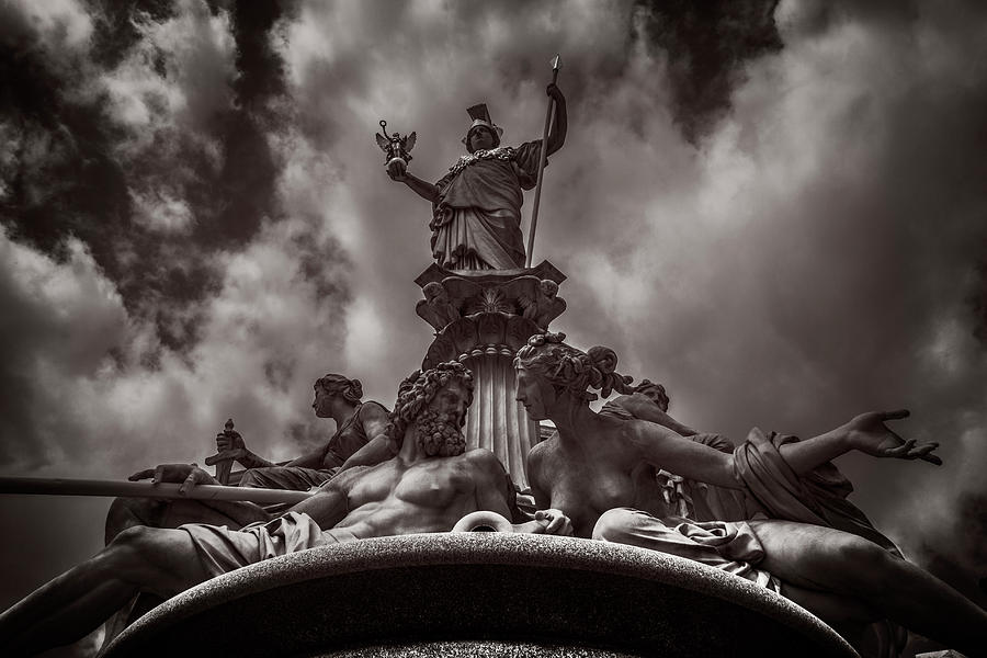Athenebrunnen fountain Photograph by Roberto Pagani