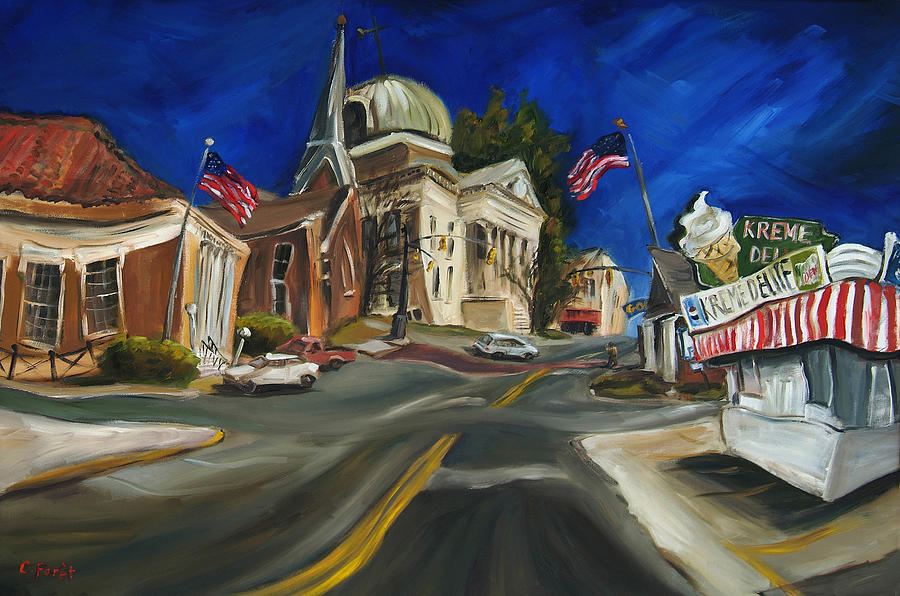 Athens Al Painting - Athens AL by Carole Foret Athens Al Painting - Athens AL by Carole Foret