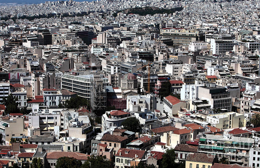 Athens Cityscape III Photograph by John Rizzuto