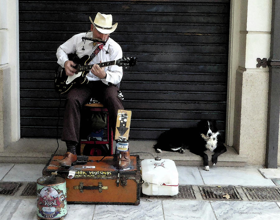 Athens Cowboy with Dog Photograph by Coke Mattingly