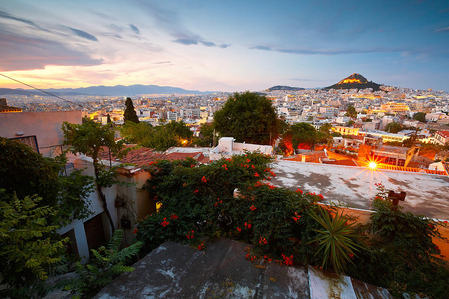 Athens From Anafiotika Photograph by Milan Gonda