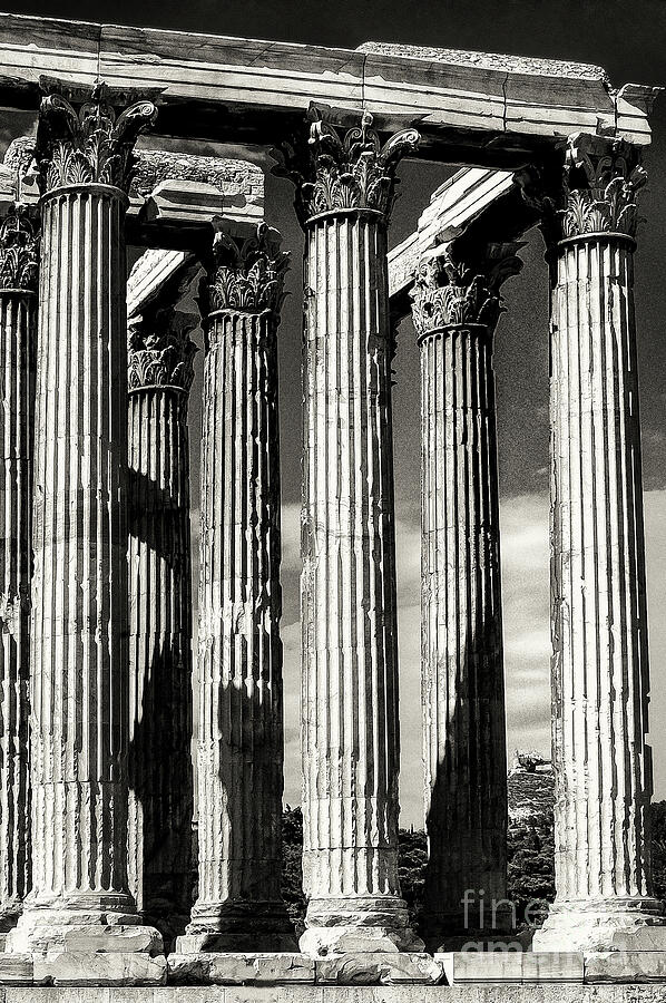 Athens Olympian Zeus Columns 3 Photograph by Bob Phillips