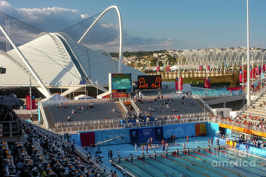 Athens Olympic Sports Complex Swimming Pool Photograph by Bob Phillips