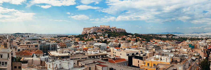 Athens skyline rooftop panorama Photograph by Songquan Deng