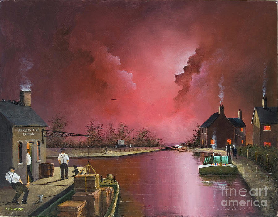 Atherstone Locks - England Painting by Ken Wood